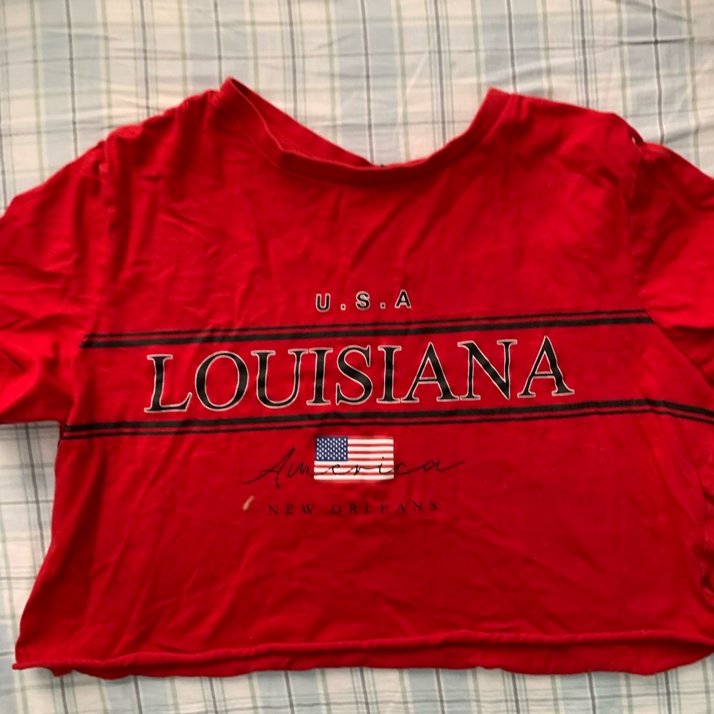 Red crop top